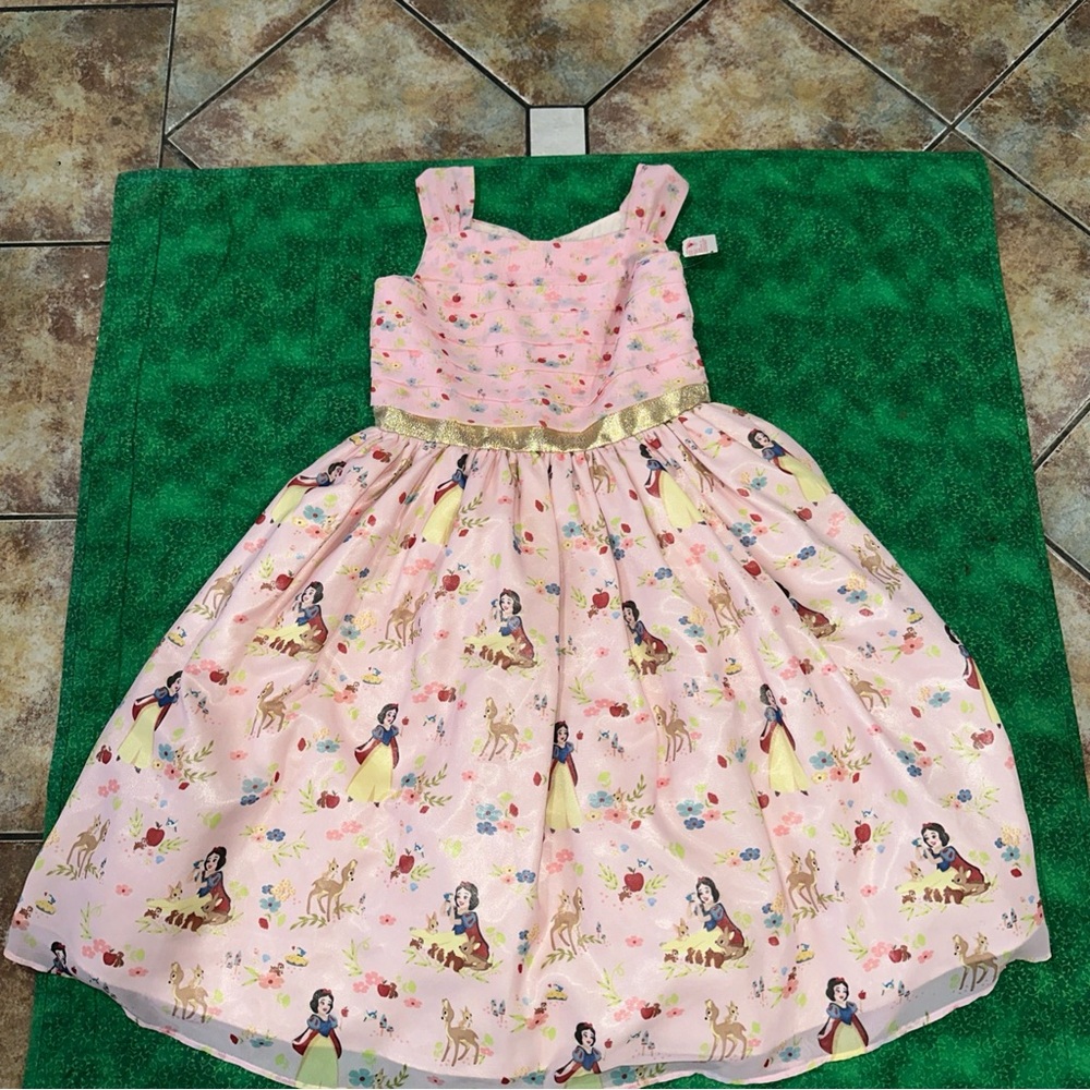 NWT Disney Store Snow White Princess Party Dress Girls 9-10 Pink Fancy Twirl